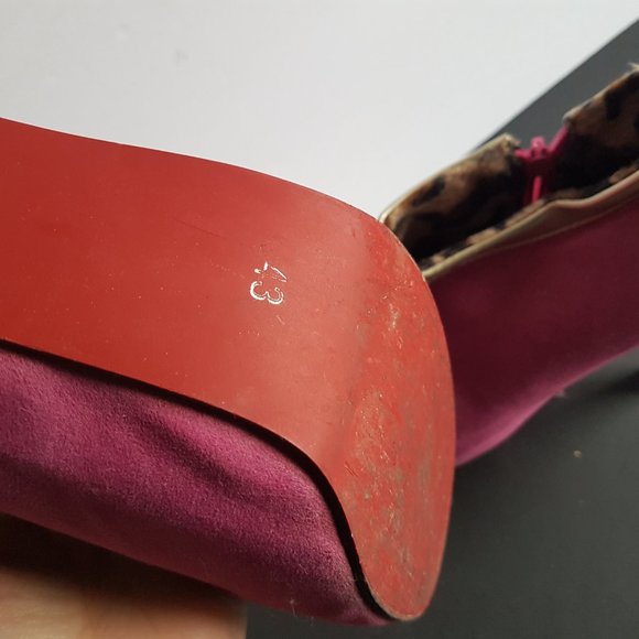 Size 8 Women's Pink Suede Shoes Heels Size 8 - Picture 4 of 10